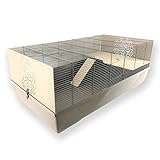 ZooPaul Premium Hamsterkäfig XXL Roberto Glamour mit Design Seitenwänden Mocca 40x100x54 cm Nagerkäfig Kleintiere