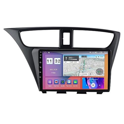 Android 12 Autoradio Fahrzeug Autoradio FM RDS Radio Für Honda Civic 2012-2017 Video Player Unterstützt GPS Bluetooth WLAN Mit 9 Zoll Navi Carplay Car Stereo