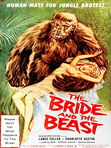Wee Blue Coo Leinwanddruck, Motiv: Braut und das Biest, Gorilla Jungle Brute Damsel Distress USA