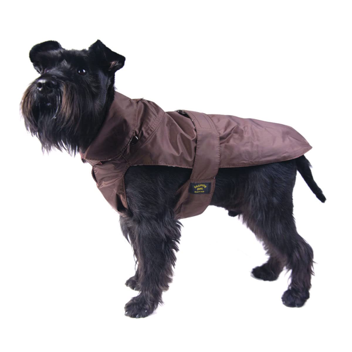 Fashion Dog Hundemantel mit Kunstpelz-Futter - Braun - 33 cm