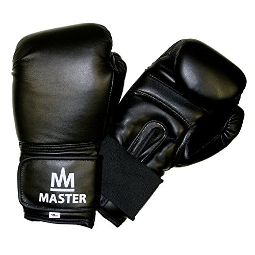 Master Erwachsene Boxhandschuhe TG10 Punchinghandschuhe, schwarz, 10 oz