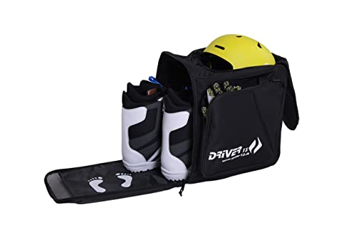 Driver13 ® Skistiefelrucksack mit Helmfach schwarz