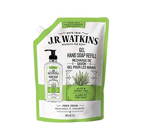 J R Watkins Hand Soap Refill, Aloe & Green tea 34 Oz