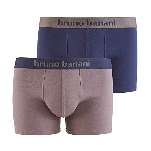 bruno banani Herren Flowing Boxershorts, Mittelgrau/schattenblau, XL