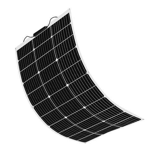 solar panel 100W 12V Flexibles Solarpanel Ultraleicht, Ultradünn,Wasserdicht für Wohnmobile, Dächer, Camper, Wohnwagen，Boot,(100W)