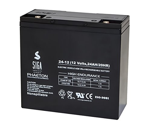 SIGA Batterien 4260367093824 S24-12 Batterie 12 V/24 mAh