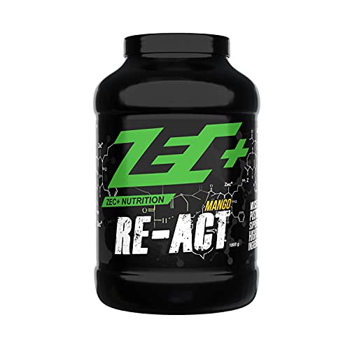 ZEC+ Re-Act Shake | All-in-one Post Workout Formel mit essentiellen Aminosäuren | Creatin-AKG | Glutamin-AKG | Ergogenics | Vitaminen und Mineralien | Geschmack MANGO 1800g