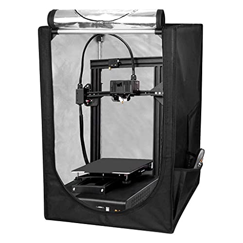 QMZDXH 3D-Druckergehäuse, Großes Volumen 48 * 60 * 72 cm, Schalldicht, Wasserdicht, Staubdicht, Feuerfestes Zelt für 3D-Drucker, 3D-Druckerzelt für Ender 3,Ender 3 Pro, Ender 5 3D-Drucker-Zubehör