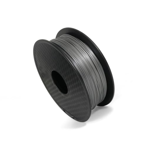 Buntes Filament for 3D-Drucker, ABS-Kohlefaser, 1,75 mm Maßgenauigkeit +/- 0,05 mm, Drucktemperatur 220–250 Grad, 1 kg (Farbe : Silver)