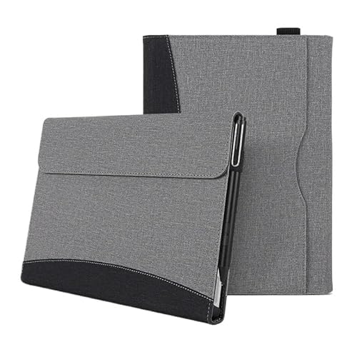 Tablet-Hülle geeignet for Microsoft Surface Go 1 2 3 Portfolio Business Cover mit Tasche, kompatibel mit Type Cover Tastatur (Color : Gray, Size : for Surface go 1 2 3)
