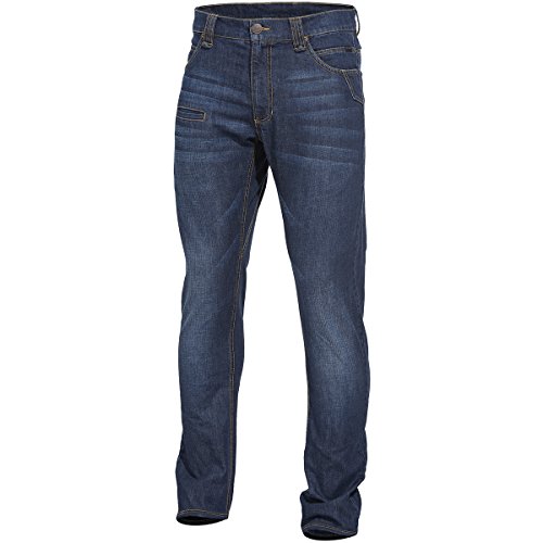 Pentagon Herren Rogue Jeans Hose Indigo Blue Größe 30W / 32L