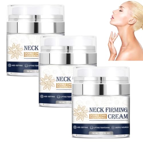 Neck Firming Cream-Anti-Aging Neck Cream for Tightening and Wrinkles with Niacinamic Acid Collagen & Hyaluronic Acid, Neck Firming Cream für Jugendliche Haut, Anti-Aging Feuchtigkeitscreme (3PC)