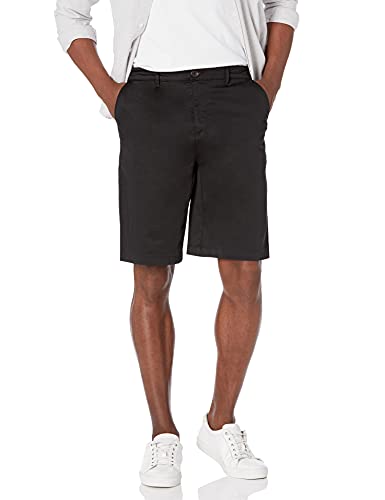 28 Palms 11" Inseam Cotton Tencel Chino shorts, Black, 29