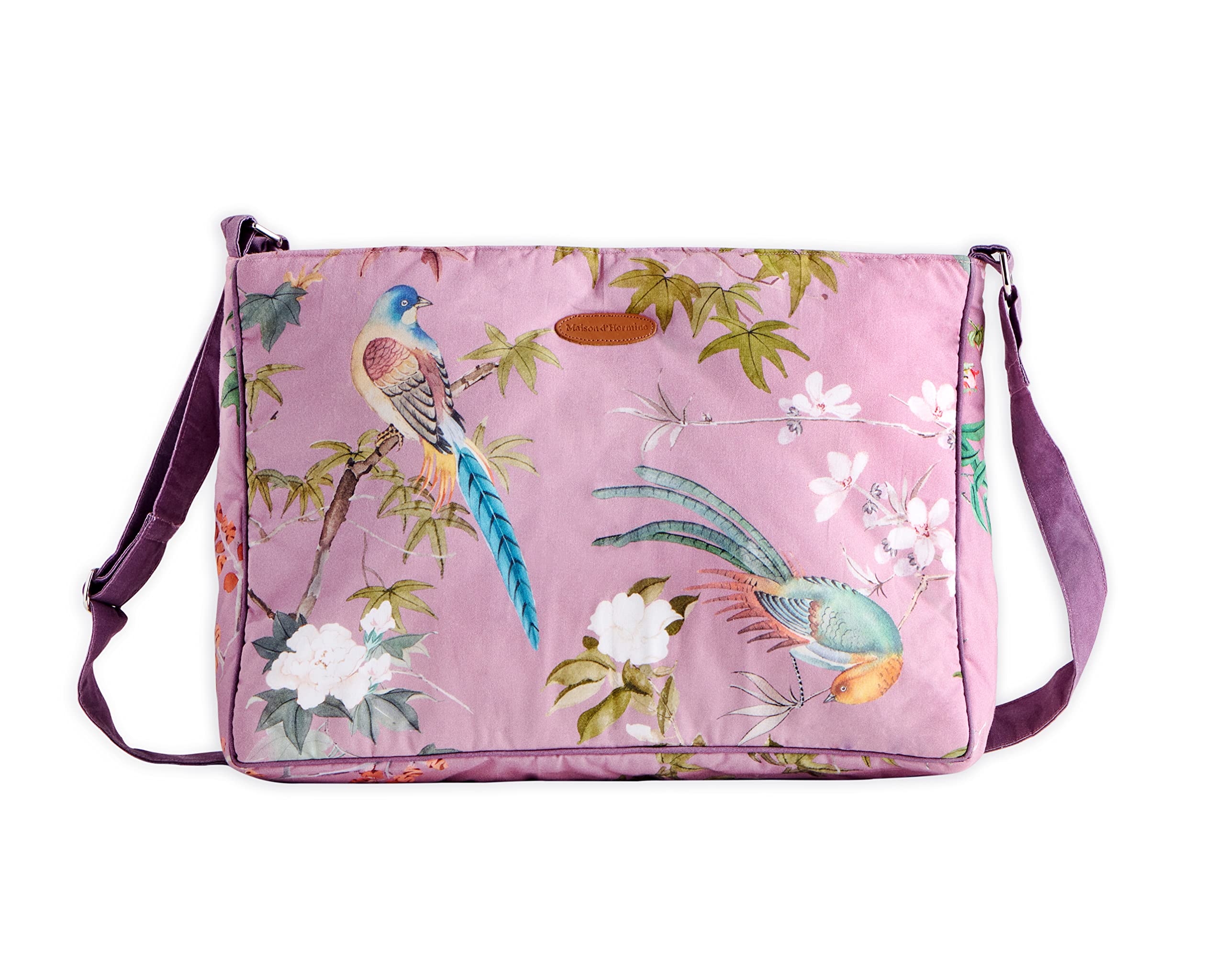 Maison d' Hermine 100% Baumwolle Handtasche Crossbody Bag Schultertasche für Strand Einkaufen Reisen Wandern Frauen, Hokuzai – Violett