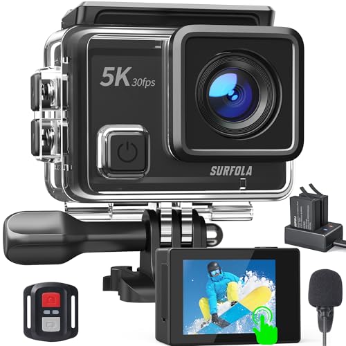 Surfola Action Cam 5K - Unterwasserkamera 40M mit Stabilisierung SF430pro