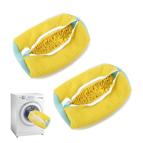 ROSSOM Shoe Cleaning Bag, Deep Cleaning Shoe Cleaning Bag for Washing Machine, Portable Shoe Care Bag, Reusable, Bag for All Shoe Types and Sizes (2 Pcs)