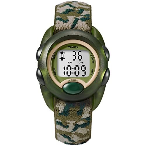 Timex Kids 34mm Uhr - Grünes Gehäuse mit Digitalem Zifferblatt und Grünem Elastischen Stoffband T71912