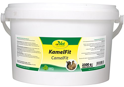 cdVet Naturprodukte privet KamelFit 2,5 kg - Kamel - Ergänzungsfuttermittel - Aufbautraining - schnelle Regeneration + Muskelaufbau - Sport - lockere + leistungsfähige Muskulatur - Vitaminversorger -