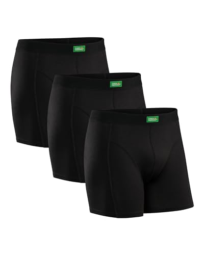 DANISH ENDURANCE Boxershorts aus Bio-Baumwolle (Schwarz - 3 Pack, Large)