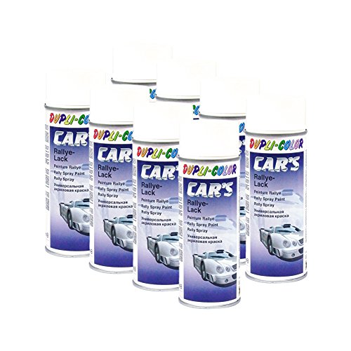 8x Dupli-Color Cars Rallye Spray weiss weiß gl. 400ml 385896