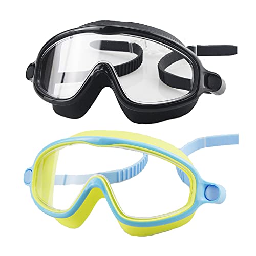 YIAGXIVG Schwimmbrille, UV-Schutz, auslaufsicher, beschlagfrei, für Erwachsene und Kinder, mit Nasenabdeckung, Anti-Beschlag-Funktion, für Kinder, für Erwachsene, Herren, Anti-Beschlag