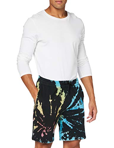 Urban Classics Herren Sweat Tie Dye Batik Shorts, Black, L