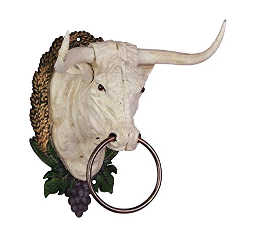Decoratie Wanddeko Kuhkopf mit Halter Motiv: Kuh Kopf Gußeisen L:28cm