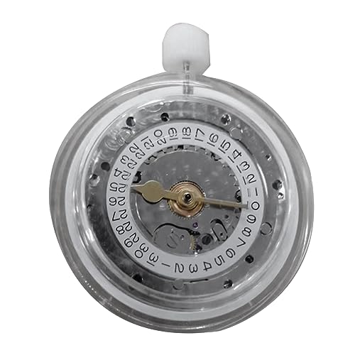 Biwwubik 3186 Uhr Uhrwerk Für GMT, Automatische Mechanische Uhren für Herren, Uhrenzubehör mit blauer Balance-Automatik, silber