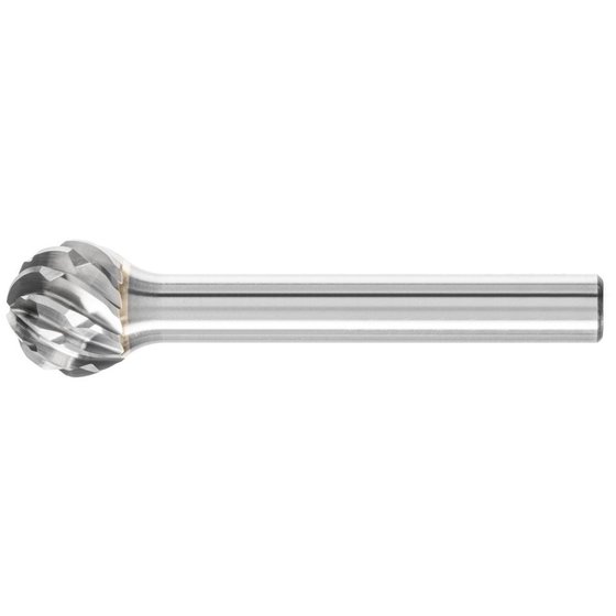 PFERD - Hartmetall Hochleistungsfrässtift STEEL Kugel KUD Ø 12x10mm Schaft-Ø 6 mm für Stahl