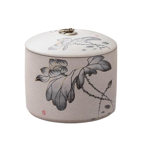 Chinesischen Stil Keramik Tee Caddy Haushalt Lagerung Tank Reise Tee Tasche Kaffee Kekse Versiegelt Glas Getrocknete Früchte Snacks Behälter (Color : Color 3)