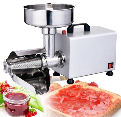 GBHJJ 450 W Elektrische Tomatensiebmaschine, Kommerzielle Lebensmittelmahlpresse, Marmeladen- Und Saucenpresse, Edelstahl, für die Herstellung Von Tomatensauce