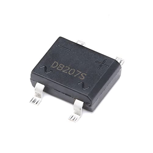 Brückengleichrichterdiode, SMD DB207S, DIP-4 DB207 2A 1000V elektronische Siliziumdioden AMNzOgOdL (Color : 100pcs, Size : DB207S)