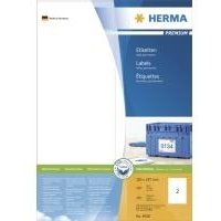 HERMA Premium - Permanentklebeetiketten - weiß - 105 x 297 mm - 200 Etikett(en) (100 Bogen x 2) (4658)