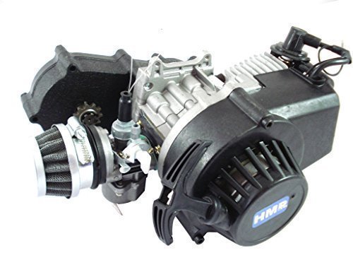 HMParts Motor mit Sportgetriebe - 49 ccm - 1A - Pocket Bike/Dirt Bike
