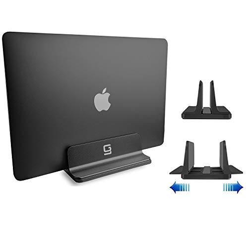 GodSpin Einstellbarer Laptopständer | Kompatibel mit Allen Apple MacBook Pro Air-, HP-, Dell-, Acer-, Lenovo- und Microsoft-Modellen Schwarz