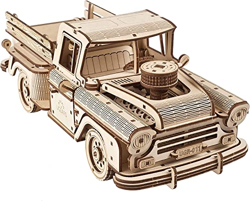 UGEARS Pickup Lumberjack 3D-Holzmodell für Kinder und Erwachsene