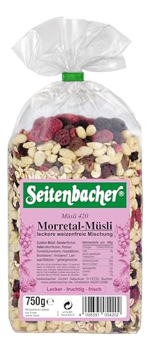 Seitenbacher Morretal Müsli I Vollkorngetreide I ohne zugesetzes Zucker I ohne zugesetztes Fett I viele Beeren I weizenfrei (3 x 750 g)
