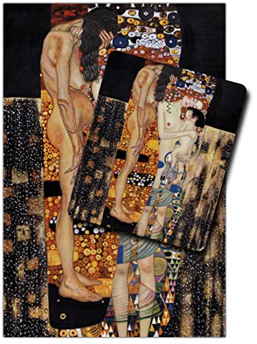1art1 Gustav Klimt, Die DREI Lebensalter Der Frau, 1905 1 Kunstdruck Bild (120x80 cm) + 1 Mauspad (23x19 cm) Geschenkset