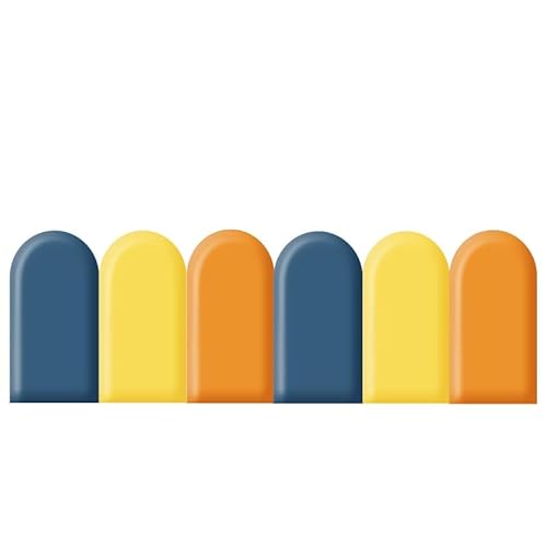 ZXHKZDX 3D-Antikollisions-Wandpolsterung Für Kinder, Selbstklebend Wandaufkleber Tapete, Wohnzimmer, Kinderzimmer Wandkissenpolsterung (Color : K, Size : 11.8x19.6in(6pcs))