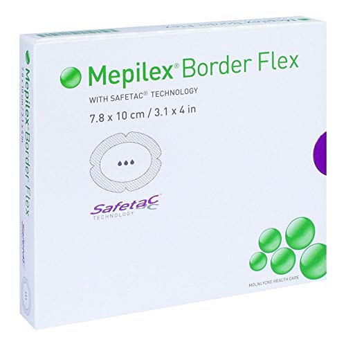 MEPILEX Border Flex Schaumverb.haftend 7,8x10 cm 5 St