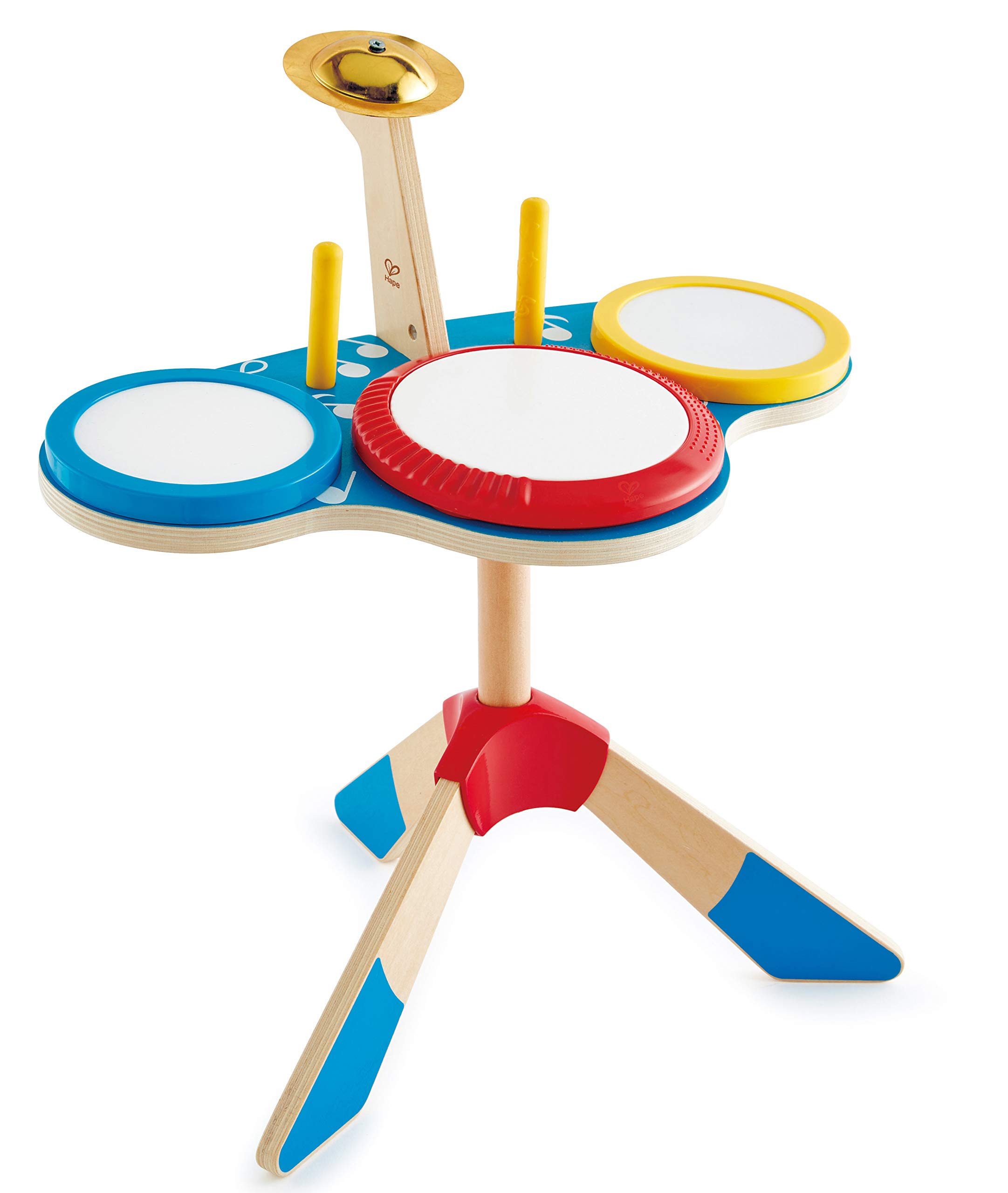 Hape Schlagzeug und Becken, Spielzeug Musikinstrument für Kinder ab 3 Jahre