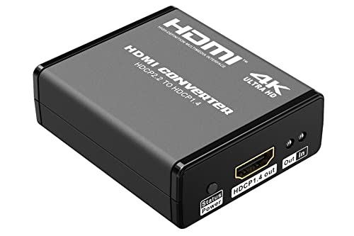 PremiumCord HDMI HDCP 2.2 zu HDCP 1.4 Konverter, Auflösung 4K 2160p 60Hz, Full HD 1080p, Unterstützt 3D, Dolby True HD, Plug & Play, Schwarz, khcon-44