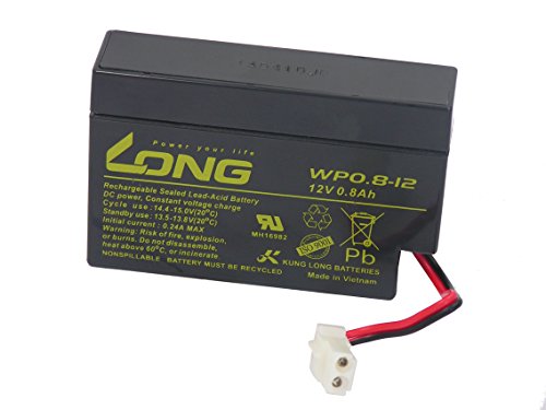 Akku Kung Long WP0.8-12 12V 0,8Ah AMP-Stecker AGM Blei Batterie wartungsfrei