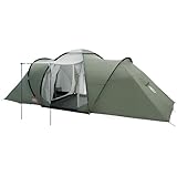 Coleman Zelt Ridgeline 4/6 Plus, 4/6 Mann Zelt, 4/6 Personen Vis-A-Vis Tunnelzelt, Campingzelt, Kuppelzelt mit Sonnendach, Wasserdicht WS 3.000mm