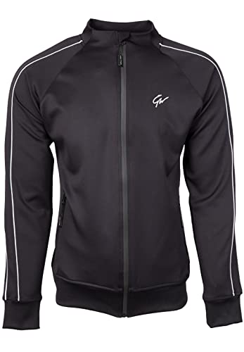 GORILLA WEAR Wenden Track Jacket - Bodybuilding und Fitness Bekleidung Herren, schwarz/weiß, XL