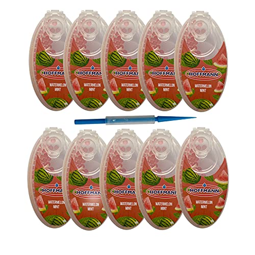 Hoffmann - Premium Aroma Kapseln Watermelon Mint | DIY Click Filter Kugeln| 10er-Pack | 1000 Kugeln