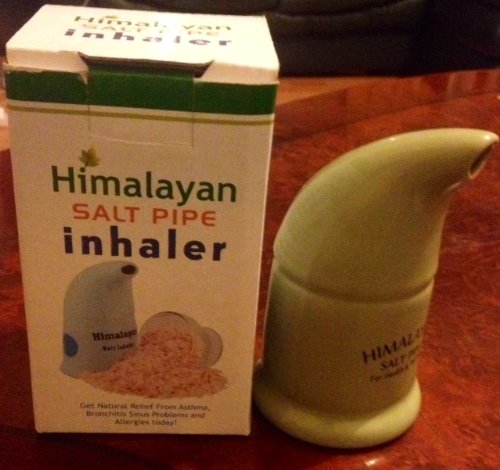 Salz Inhalator Pfeife für Himalaya Salz Kristalle mit 100g Himalaya Salz inklusive