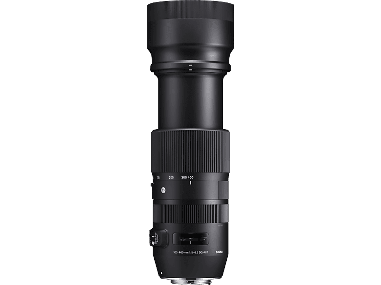 SIGMA 729955 Contemporary 100 mm - 400 f/5-6.3 DG, OS, HSM (Objektiv für Nikon F-Mount, Schwarz)