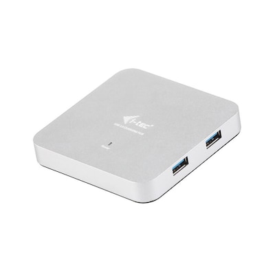 i-tec USB 3.0 Metal Charging HUB 4 Port mit externem Netzadapter 4x USB Ladeport, ideal für Notebook Ultrabook Tablet PC , Windows Mac Linux