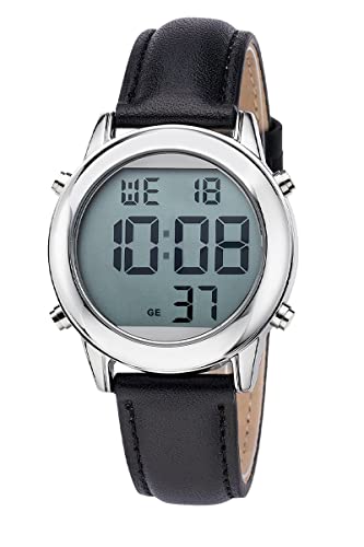 Master Time Funk Quarz Sprechende Herren Uhr Analog mit Leder Armband MTGA-10811-85L